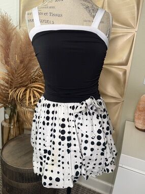 Amy's Closet Black and White Polka Dot Dress